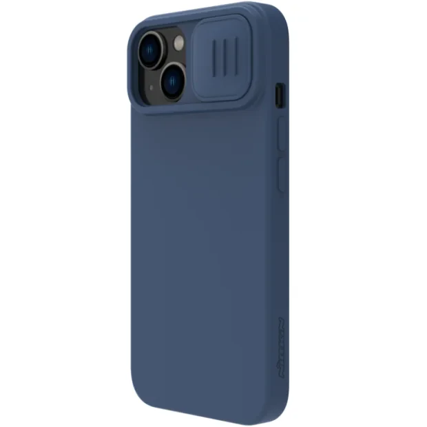 Husa Silicon Nillkin CamShield Silky pentru iPhone 15 Plus Midnight Blue