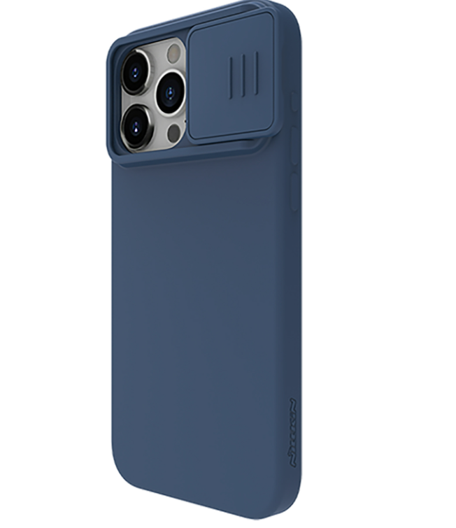 Husa Silicon Nillkin CamShield Silky pentru iPhone 15 Pro Max Midnight Blue thumb