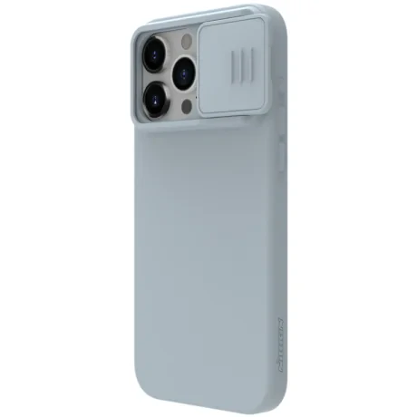 Husa Silicon Nillkin CamShield Silky pentru iPhone 15 Pro Max Star Grey