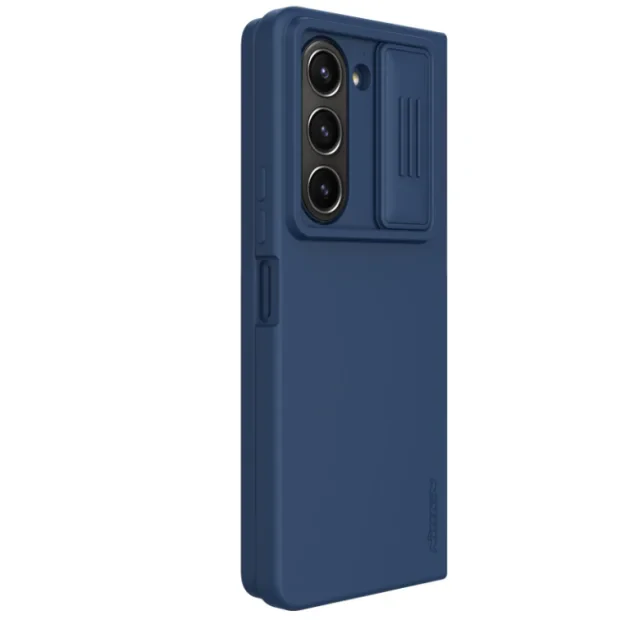 Husa Silicon Nillkin CamShield Silky pentru Samsung Galaxy Z Fold 5 Blue