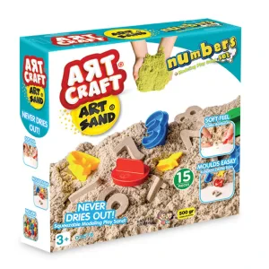 Art Craft Set Nisip Kinetic 500 G Cu Numere