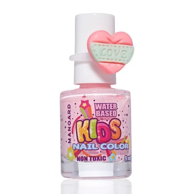 Oja Copii Pe Baza De Apa 9 Ml, Manoard  Pink Glitter
