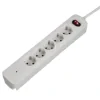 5-Way &quot;TIDY-Line&quot; Power Strip, with Overvoltage Protection, white