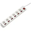 &quot;6+1&quot; Power Strip, XL, 6-Way, Individually Switchable, white