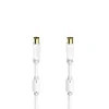 Antenna Cable, Coax Plug - Coax Socket, gold-plated, 0.75 m, 100 dB