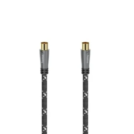 Antenna Cable, Coax Plug - Coax Socket, Metal, Gold-Plated, 1.5 m, 120 dB