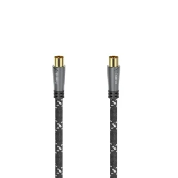 Antenna Cable, Coax Plug - Coax Socket, Metal, Gold-Plated, 1.5 m, 120 dB