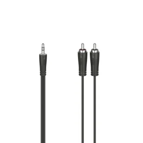 Audio Cable, 3.5 mm Jack Plug - 2 RCA Plugs, Stereo, 5.0 m