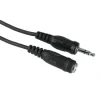 Audio Cable, 3.5 mm Jack Plug/Socket, Stereo, 2.5 m