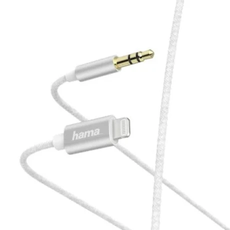 Audio Cable, Lightning - 3.5 mm Jack Plug, 1.0 m, white