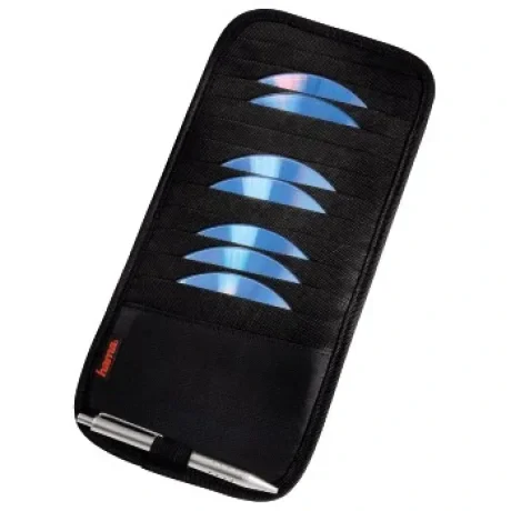 Automotive Sun Visor Case, 12 CDs, black