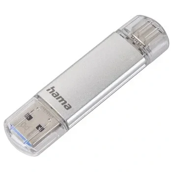 &quot;C-Laeta&quot; USB Flash Drive, Type-C USB 3.1/USB 3.0, 64 GB, 40 MB/s, silver