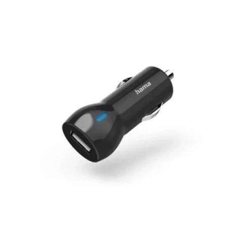 Car Charger with USB-A Socket, 12 W, black