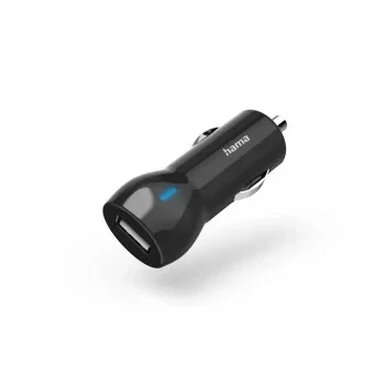 Car Charger with USB-A Socket, 12 W, black
