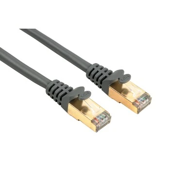 CAT 5e Network Cable STP, gold-plated, shielded, grey, 10.00 m thumb