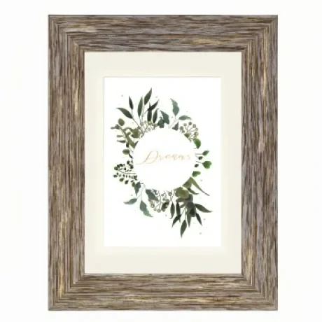 "Chalet" Plastic Frame, brown-grey, 10 x 15 cm