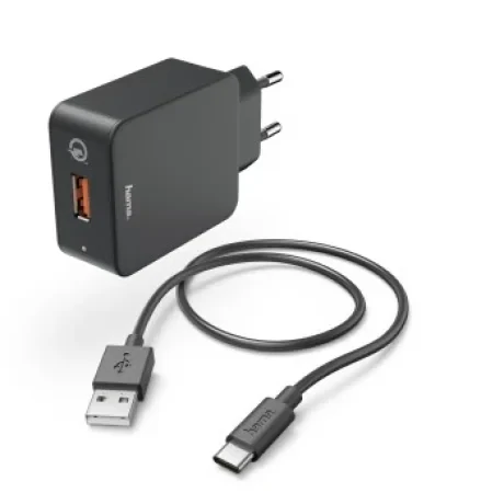Charger Kit, USB Type-C, QC 3.0, 3 A, black