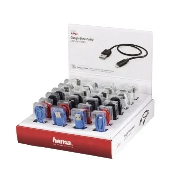 Charging/Data Cable, Lightning, 0.75 m, 28 pcs. in display