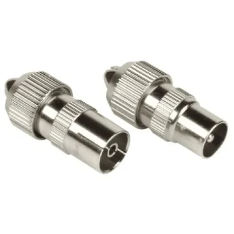 Coax Set, Metal, Plug/Socket, screw attachment