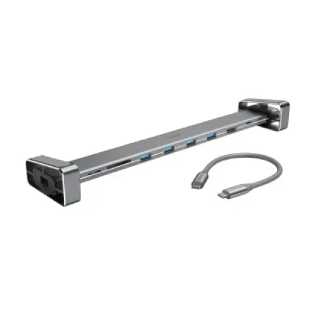 &quot;Connect2Office Basic&quot; USB-C Docking Station, Removable Feet, 9 Ports