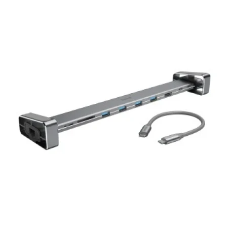 &quot;Connect2Office Basic&quot; USB-C Docking Station, Removable Feet, 9 Ports