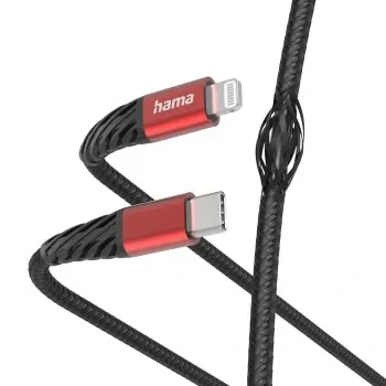 &quot;Extreme&quot; Charging Cable, USB-C - Lightning, 1.5 m, Nylon, for iPhone, blk/