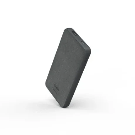 &quot;Fabric 10&quot; Power Pack, 10000 mAh, 2 Outputs: USB-C, USB-A, grey