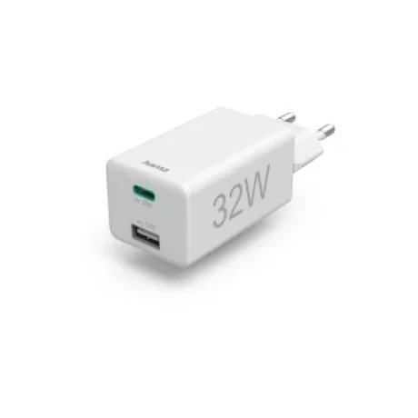Fast Charger, 1x USB-C, 1x USB-A, PD/Qualcommr, Mini-Charger, 32W, wht