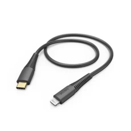 Fast Charging/Data Cable, USB-C - Lightning, 1.5 m, black