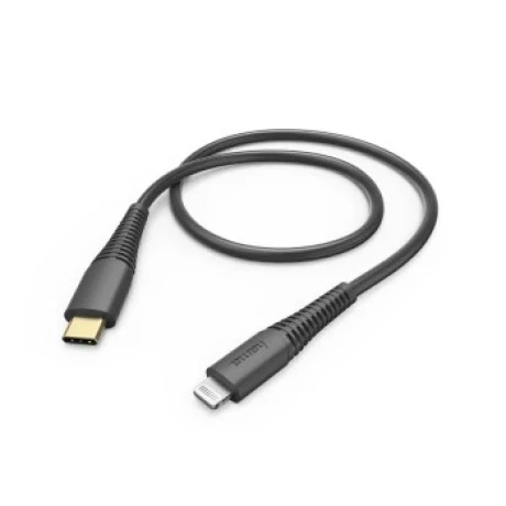 Fast Charging/Data Cable, USB-C - Lightning, 1.5 m, black