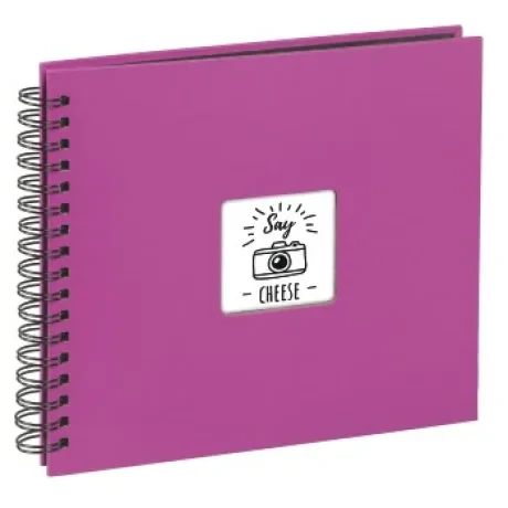 &quot;Fine Art&quot; Spiral Album, 28 x 24 cm, 50 Black Pages, pink