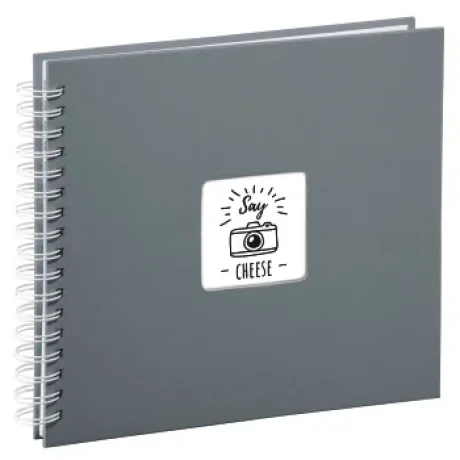 "Fine Art" Spiral Album, 28 x 24 cm, 50 White Pages, grey
