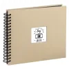 &quot;Fine Art&quot; Spiral Album, 36 x 32 cm, 50 Black Pages, taupe