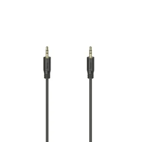 &quot;Flexi-Slim&quot; Audio Cable, 3.5 mm Jack Plug, Gold-Plated, black, 0.75 m