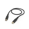 &quot;Flexible&quot; Charging Cable, USB-C - USB-C, 1.5 m, Silicone, black