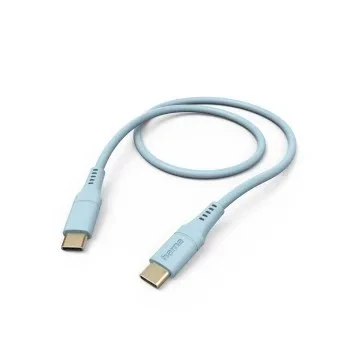 &quot;Flexible&quot; Charging Cable, USB-C - USB-C, 1.5 m, Silicone, blue