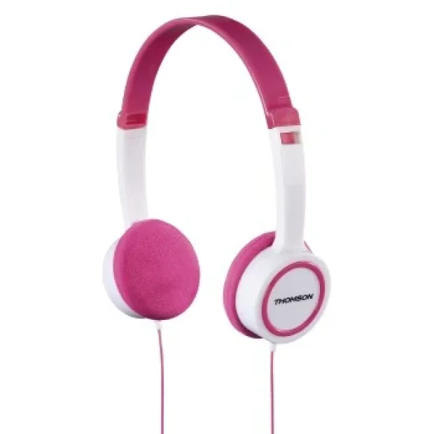 HED1105P Children&#039;s Headphones, On-Ear, Lightweight, with Cable, pink