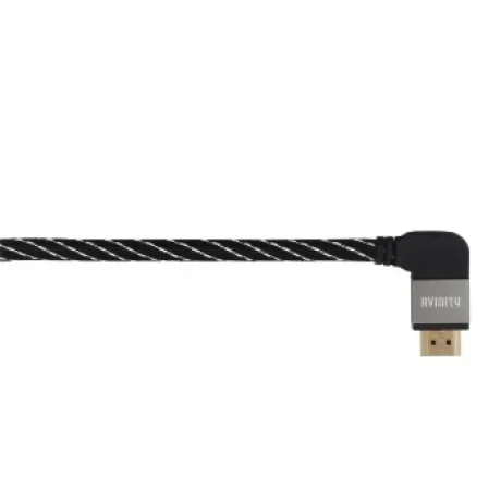 High Speed HDMItm Cable, Pl. - Pl., 90°, Fabric, gold-plated, Ethernet,1.5 m