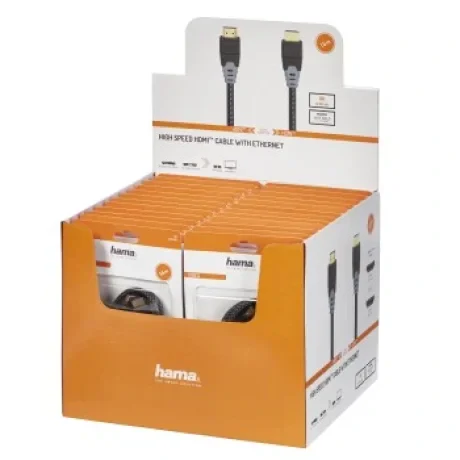 High Speed HDMItm Cable, Plug-Plug, 8K, Ethernet, Fabric, Gold-plated, 1.5 m