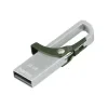 &quot;Hook-Style&quot; USB Flash Drive, USB 2.0, 32 GB, 15 MB/s, green