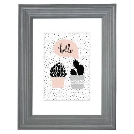 &quot;Lahti&quot; Wooden Frame, grey, 10 x 15 cm