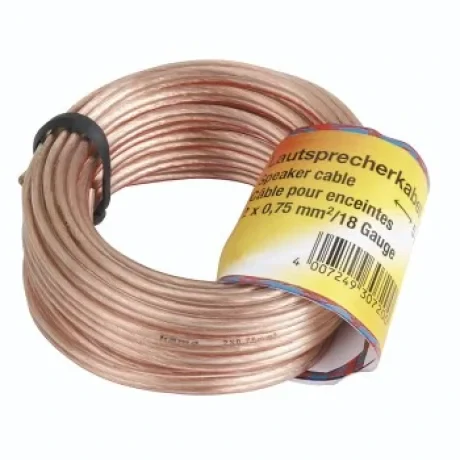Loudspeaker Cable 2 x 0.75 mm&lt;sup&gt;2&lt;/sup&gt;, 10 m, transparent