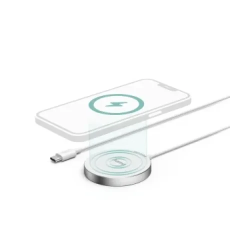 &quot;MagCharge FC15&quot; Wireless Charger, 15 W, Wireless for Apple iPhone, white