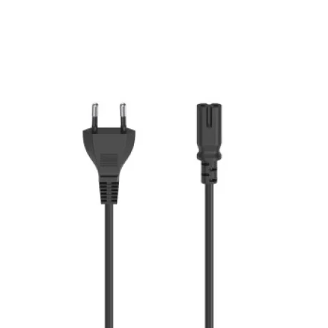 Mains Cable, Euro Plug - 2-Pin Socket (Double Groove), 1.5 m