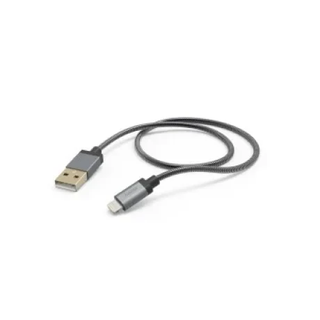&quot;Metal&quot; Charging Cable, USB-A - Lightning, 1.5 m, Metal Sheath, anthracite