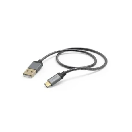 &quot;Metal&quot; Charging Cable, USB-A - USB-C, 1.5 m, Metal Sheath, anthracite
