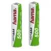 NiMH Battery 2x AAA (Micro - HR03) 500 mAh