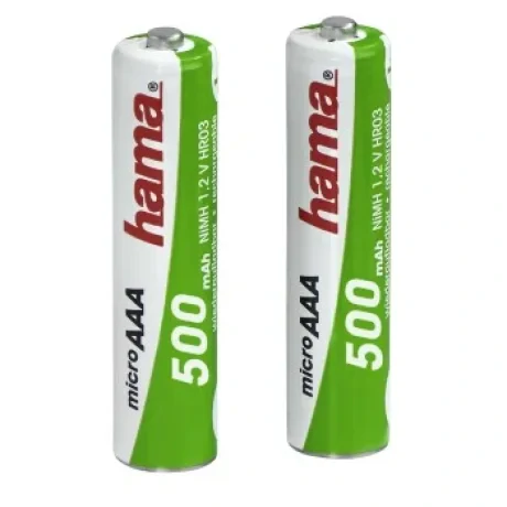 NiMH Battery 2x AAA (Micro - HR03) 500 mAh