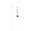 Power Strip, 3-Way, USB-A 17 W, Switch, 1.4 m, white