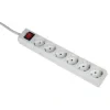 Power Strip, 6-Way, with Switch, 5 m, white